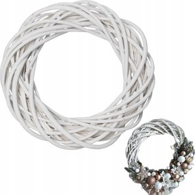 Fonott Koszorú Karácsonyi Díszek Karácsonyi Ajtódísz Fehér Diy 30cm