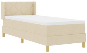 BoxSpring Ágy Matrac Kárpittal, Krém, 80 x 200 cm