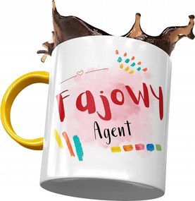 Sárga Bögre Ügynöknek Cool Ügynök Ajándék Nyomtatott Fotóval