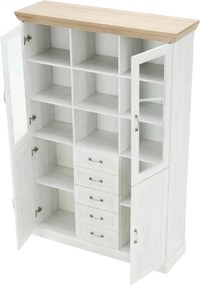 vitrines szekrény, északi sosna/vadtölgy, ROYAL W2D