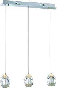 Italux glamour modern LED függeszték xavier króm átlátszó itxmd13003023-3b