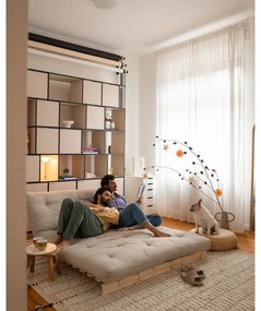 Sötétkék kinyitható kanapé 140 cm Roots – Karup Design