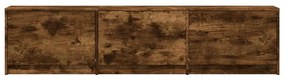 füstös tölgy színű szerelt fa TV-szekrény LED-del 165x34x40 cm