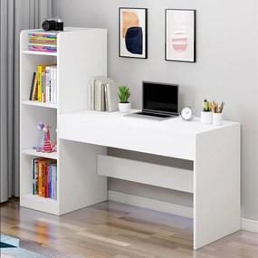 Polcos íróasztal fehér 132x40x120 cm OT-611-3