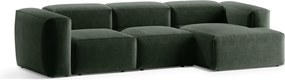 Zöld sarokkanapé (jobb oldali-heverő résszel) Bergamo – Cosmopolitan Design