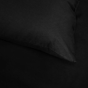 Luxury Collection szatén ágyneműhuzat fekete, 140 x 220 cm, 70 x 90 cm