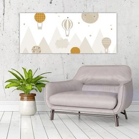 Kép - Repülő léggömbök (120x50 cm)