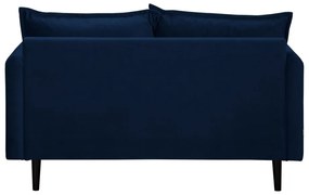 Sötétkék bársony kanapé 138 cm Juli – Ropez