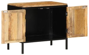 Éjjeli Szekrények 2 db 50x30x45 cm Tömör Fa Durva Mangó