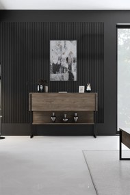 Komód Luxe - Black, Walnut