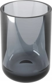 Nimco Abu fekete fogkefetartó és pohár fürdőszobába, üveg Abc 58-90