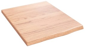 világosbarna kezelt tömör fa fürdőszobai pult 40x50x2 cm