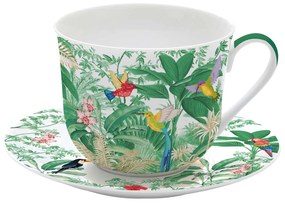 Porcelán nagy teás csésze aljjal Exotic Heaven