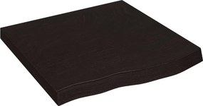 vidaXL sötétbarna kezelt tömör fa fürdőszobai pult 60x60x(2-6) cm