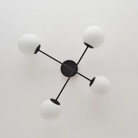 Felületre szerelhető csillár MOON 4xE27/15W/230V fekete