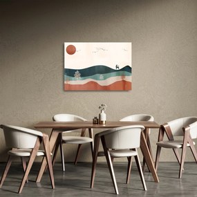 Üveg kép - Illusztrált tájkép (70x50 cm)