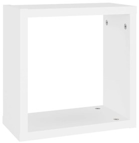 4 db fehér fali kockapolc 30 x 15 x 30 cm