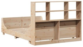 tömör fa könyvespolcos ágy matrac nélkül 120 x 200 cm