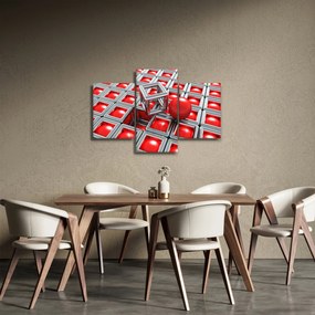Kép - 3D fémes absztrakció (90x60 cm)