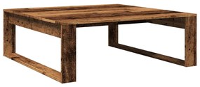 antik fa színű szerelt fa dohányzóasztal 100 x 100 x 35 cm
