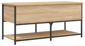 sonoma tölgy színű szerelt fa tárolópad 102x42x46 cm