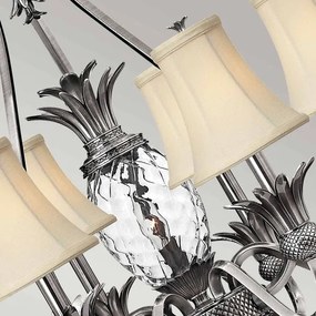 Hinkley HK-PLANT7-PL - Csillár láncon PLANTATION 7xE14/40W/230V ezüst