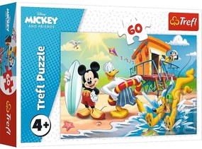 Trefl Puzzle Mickey egér a tengerparton, 60 darab
