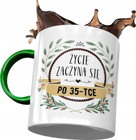 Zöld Bögre Születésnapra 35 35-es 35-ös Ajándék Nyomtatott Fotóval