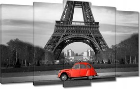 Vászonkép 100x60 Piros autó torony