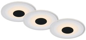 Briloner - KÉSZLET 3x LED Fürdőszobai beépíthető lámpa LED/6W/230V IP44 fekete