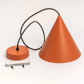 Kábeles függőlámpa ETNA II 1xE27/15W/230V, átmérő 25 cm, narancssárga