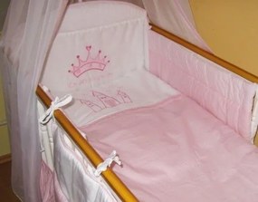 3 részes babaágynemű szett - Én Hercegnőm - bébi méret, 200 cm-es rácsvédővel - AZONNAL VIHETŐ!