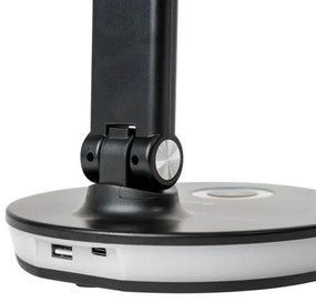 LEDRGBW Dimmelhető asztali lámpa power bank funkcióval LED/12W/5V 2800-6000K fekete