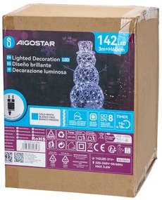 Aigostar-LED Kültéri karácsonyi dekoráció LED/3,6W/31/230V 6500K 60cm IP44 hóember