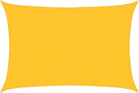 vidaXL sárga négyszögletű HDPE napvitorla 160 g/m² 5x6 m
