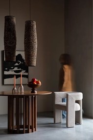 Krémszínű kárpitozott karfás étkezőfotel Medina – Dutchbone