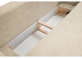 OLBIA ágyazható háromszemélyes kanapé, bézs