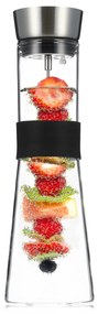 Glaswerk Sile, kancsó, 1 L, boroszilikát üveg, gyümölcsnyárssal