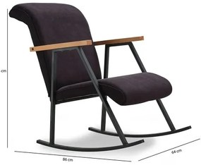 LUNI hintaszék, fekete