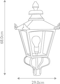 Elstead Lighting GRAMPIAN GL1-BLACK Utcavilágítás lámpatest 1x150W/E27 IP23