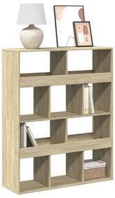 sonoma tölgy színű szerelt fa könyvszekrény 100 x 33 x 125,5 cm
