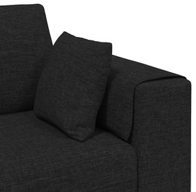 Szövet kanapé párnával 3 pcs Fekete 208 cm szövet