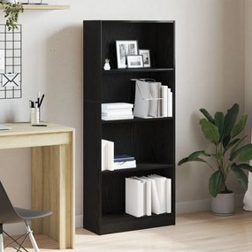Fekete tölgy könyvespolc - 60 x 24 x 143 cm - Mérnök Fából
