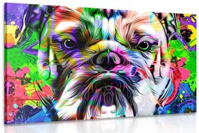 Kép pop art francia bulldog