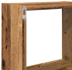 antik fa színű szerelt fa faliszekrény 78 x 18 x 71 cm