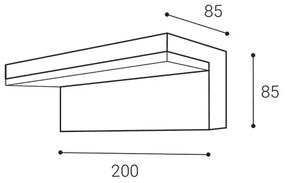 LED2 - LED Kültéri fali lámpa HUGO LED/9W/230V IP54 3000K/4000K