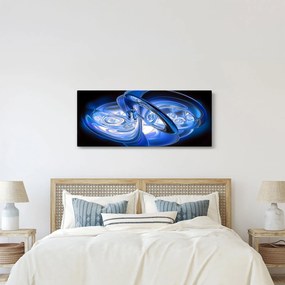Kék absztrakt kép (120x50 cm)