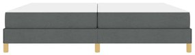 Boxrugós ágy Sötétszürke és Barna 200 x 200 cm