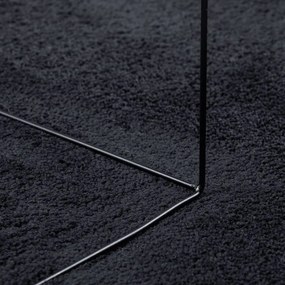 OVIEDO fekete rövid szálú szőnyeg 140 x 200 cm