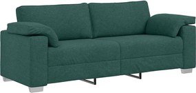 vidaXL Kanapé Sötétzöld 219 x 80 x 82 cm szövet